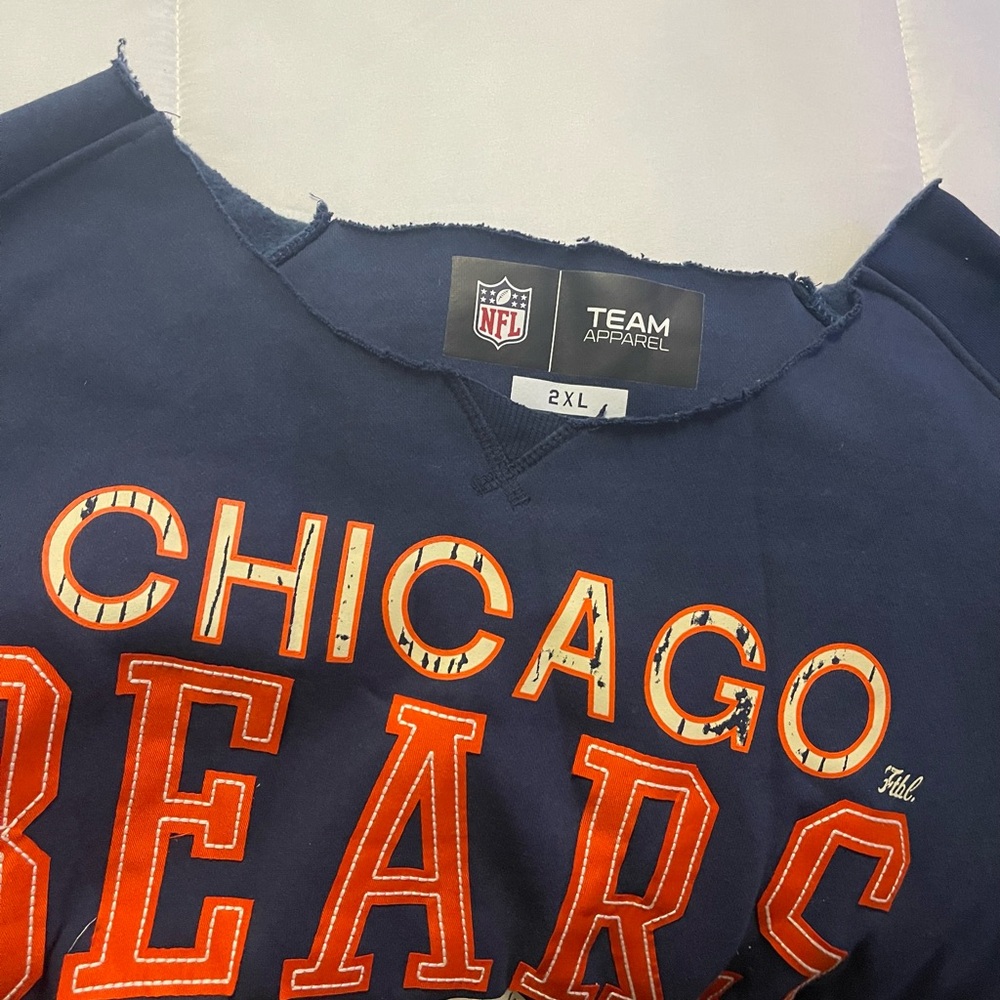 Women’s NFL Team Apparel Chicago Bears Navy and Orange Sweatshirt